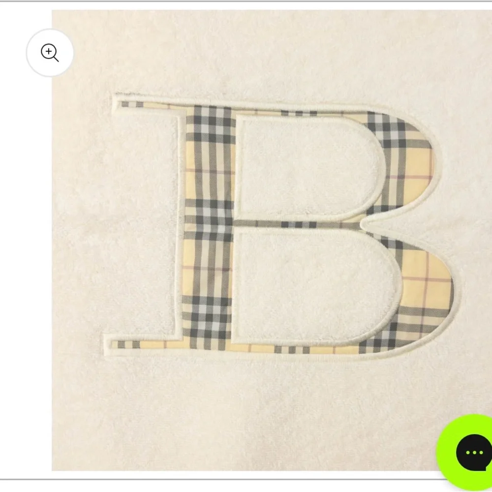 Burberry cream towel with Nova plaid 